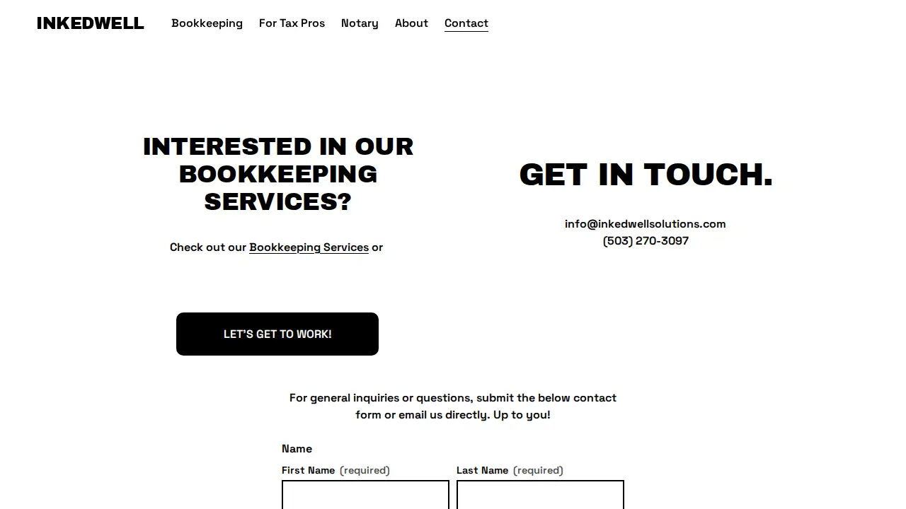 InkedWell Solutions page
