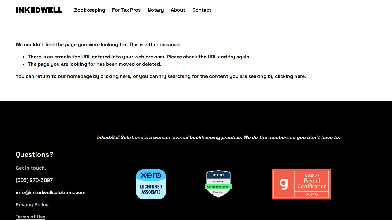 InkedWell Solutions page
