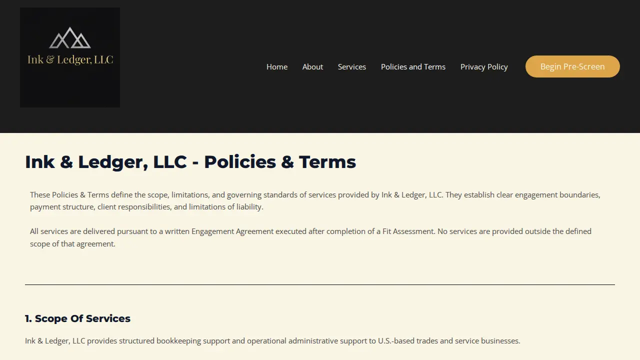 Ink&Ledger,LLC page