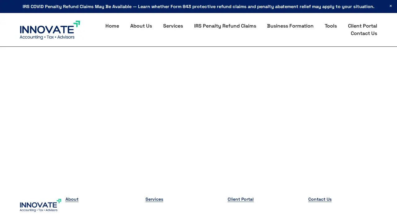 Innovate Advisors page