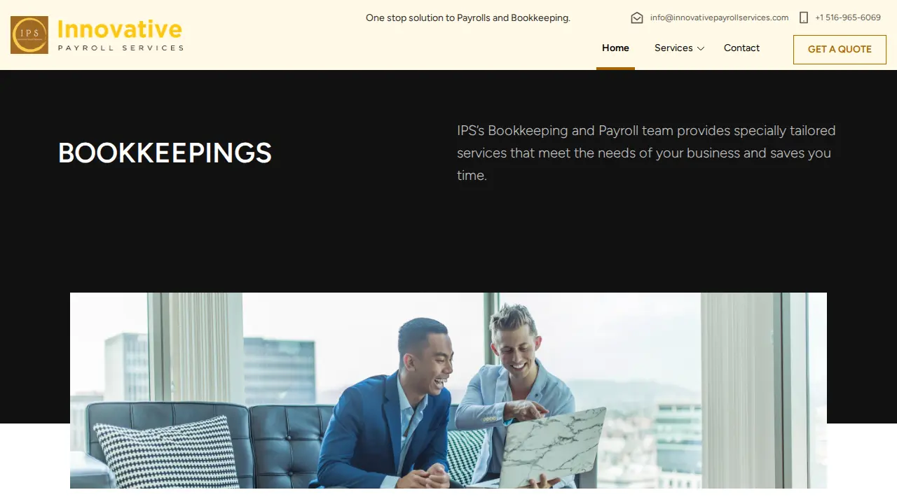 Innovative Payroll Services page