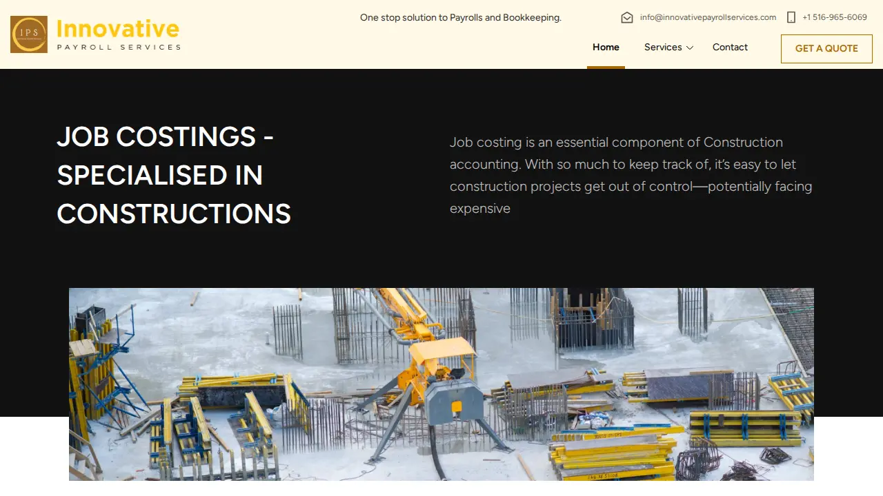 Innovative Payroll Services page