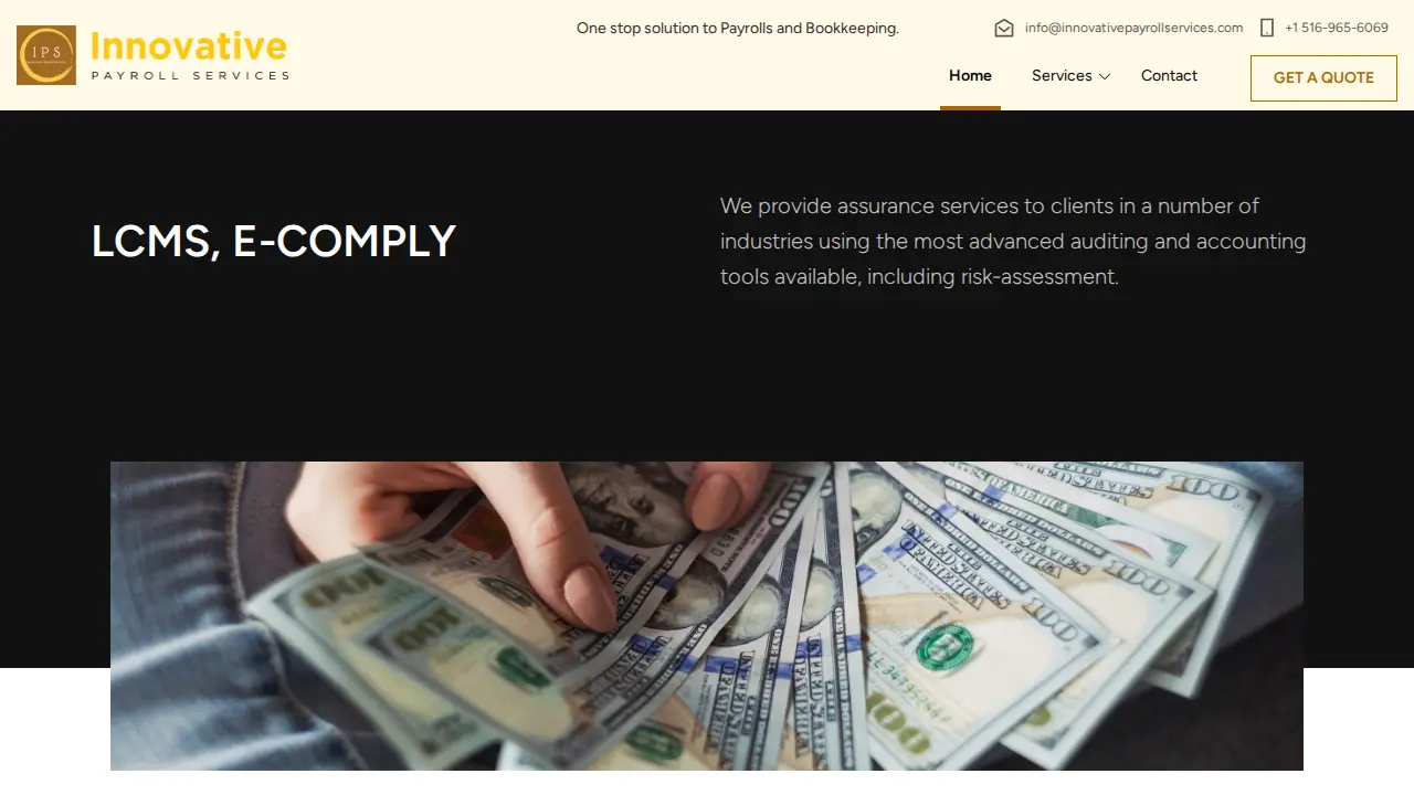 Innovative Payroll Services page
