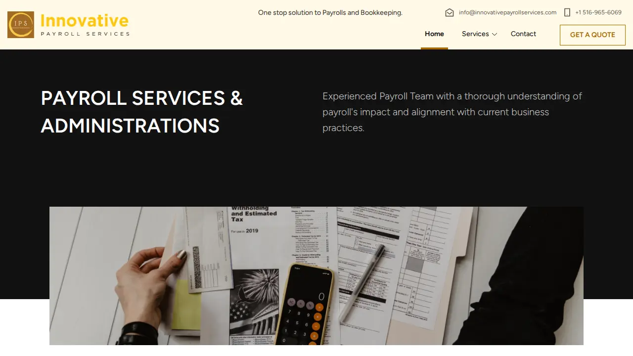 Innovative Payroll Services page