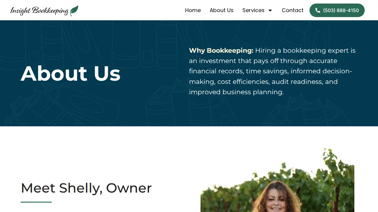 Insight Bookkeeping page