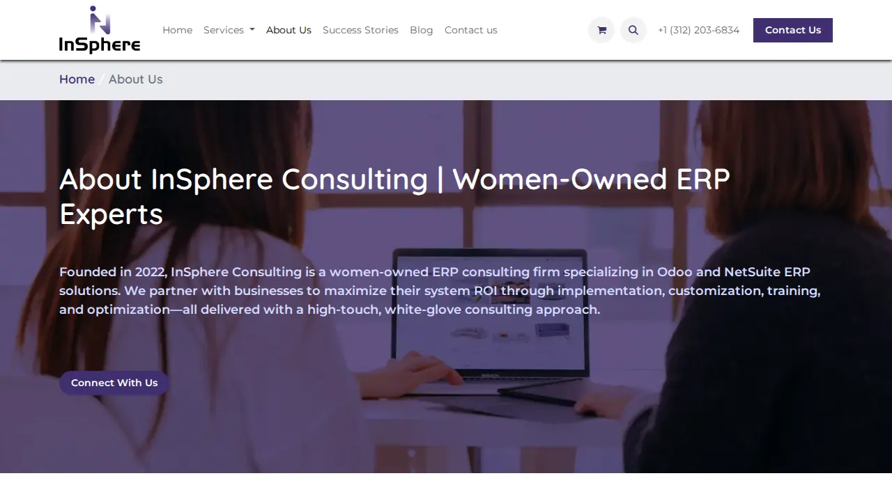 InSphere Consulting page