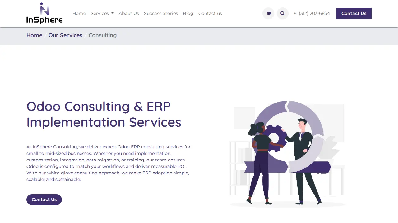 InSphere Consulting page
