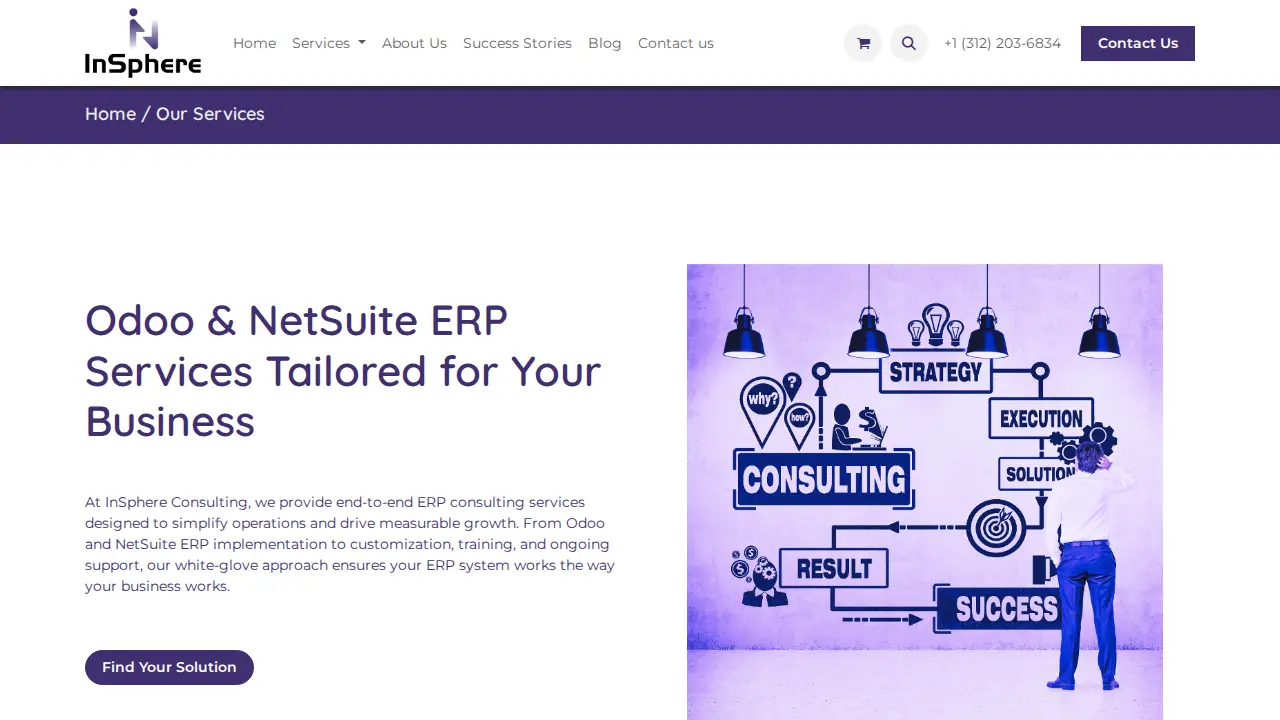 InSphere Consulting page