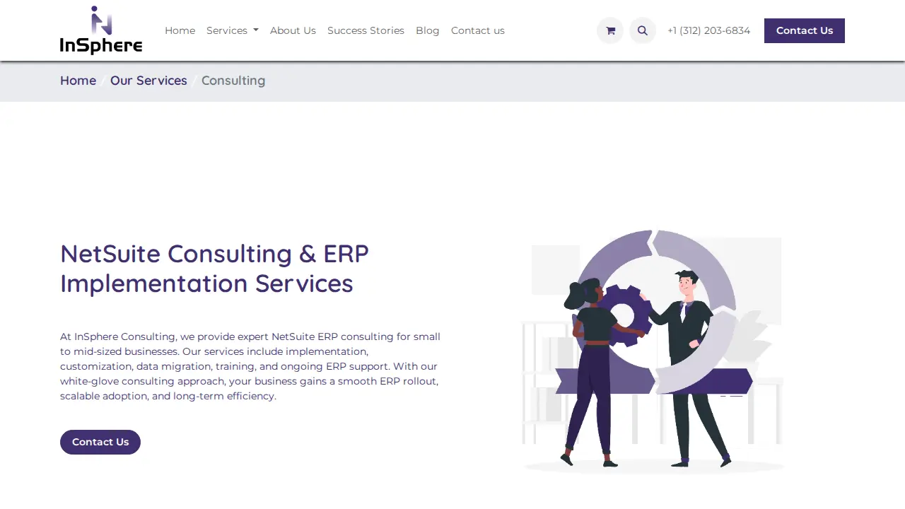 InSphere Consulting page