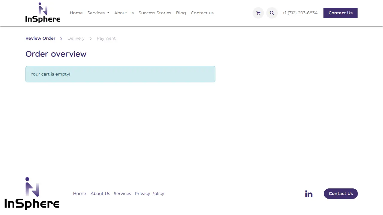 InSphere Consulting page