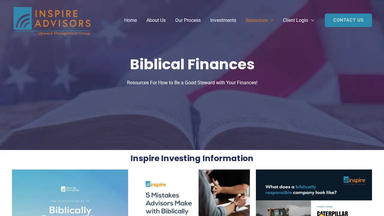 Inspire Advisors - Upward Management Group page
