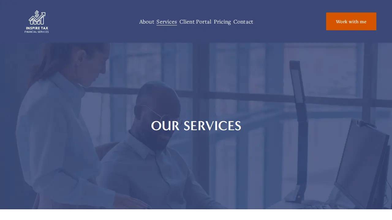 Inspire Tax and Financial Services page