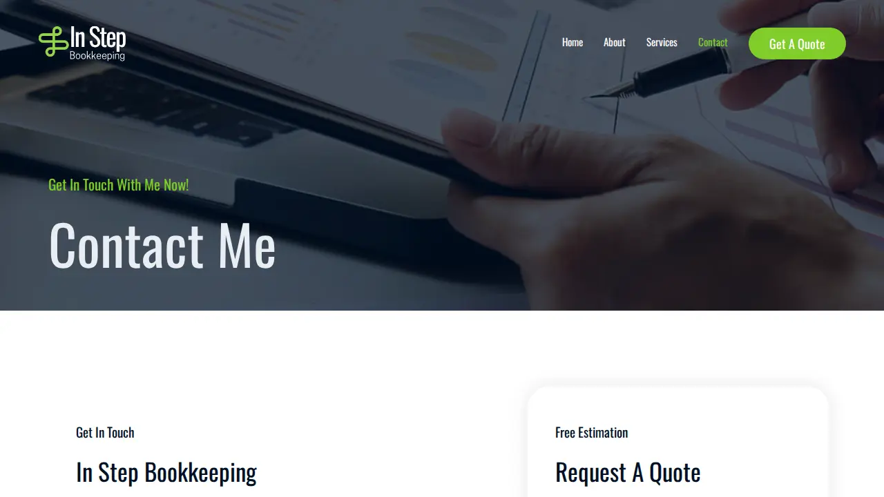 In Step Bookkeeping page