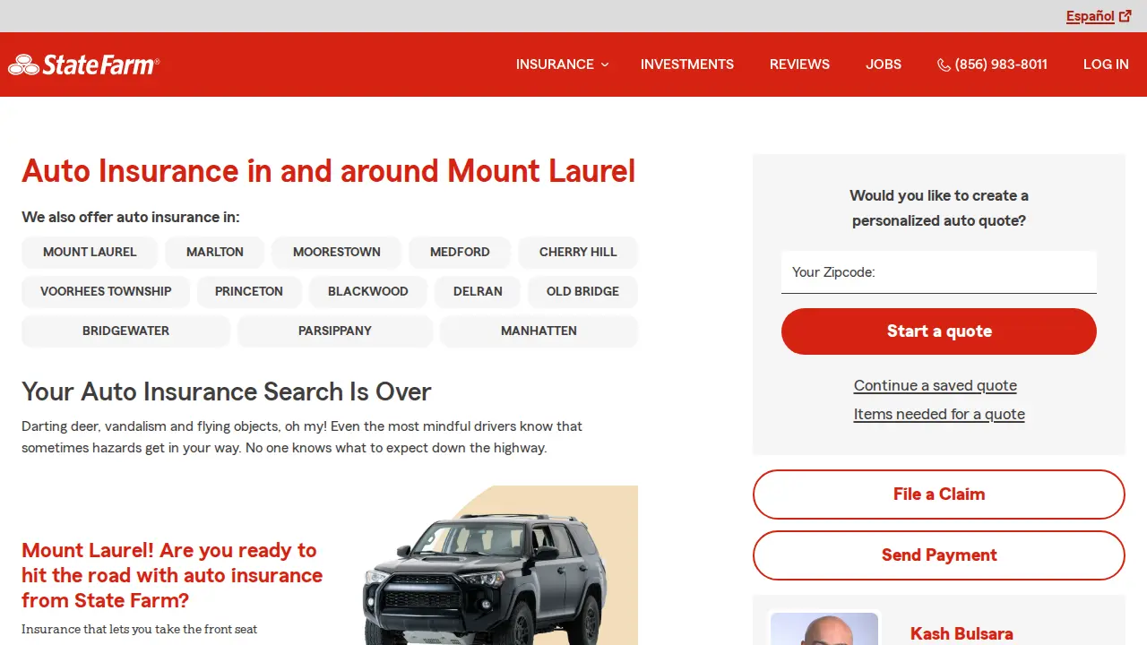 Kash Bulsara - State Farm Insurance Agent page