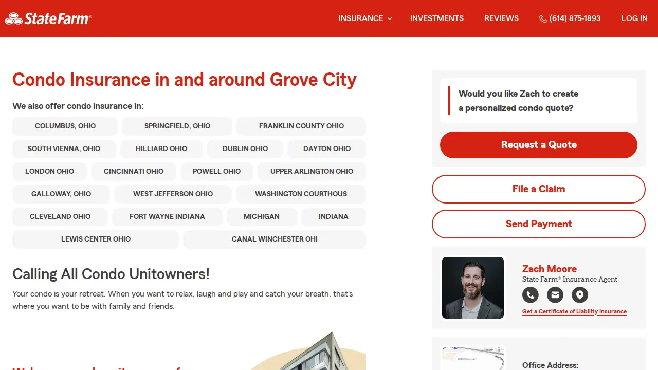 Zach Moore - State Farm Insurance Agent page