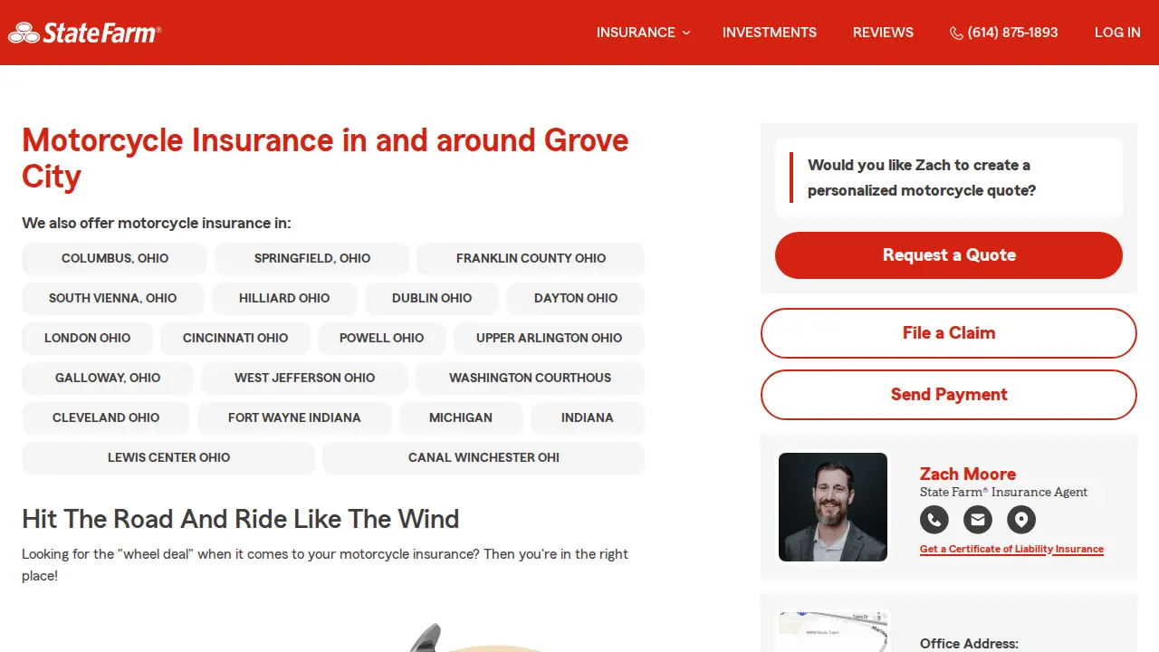Zach Moore - State Farm Insurance Agent page