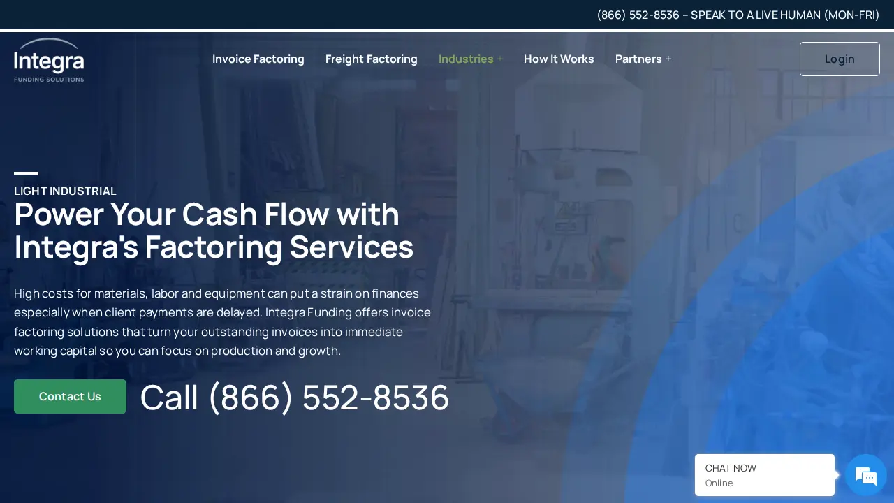 Integra Funding Solutions page