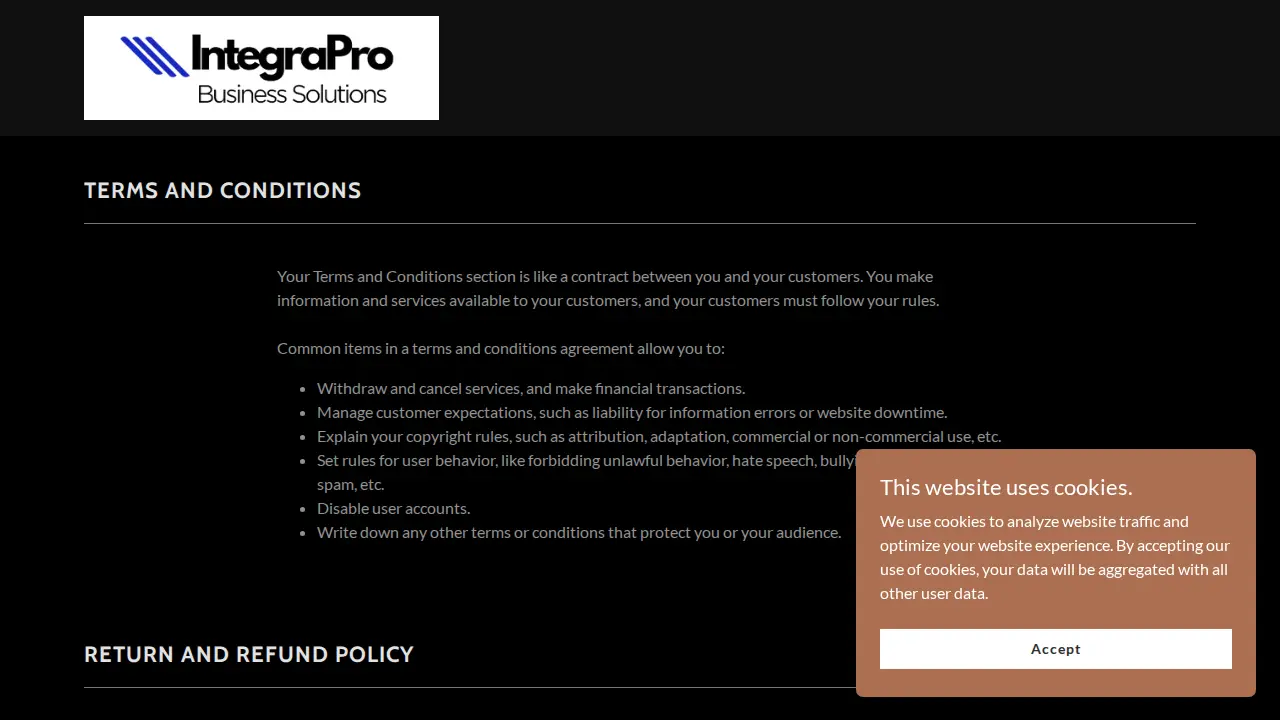 IntegraPro Business Solutions LLC page