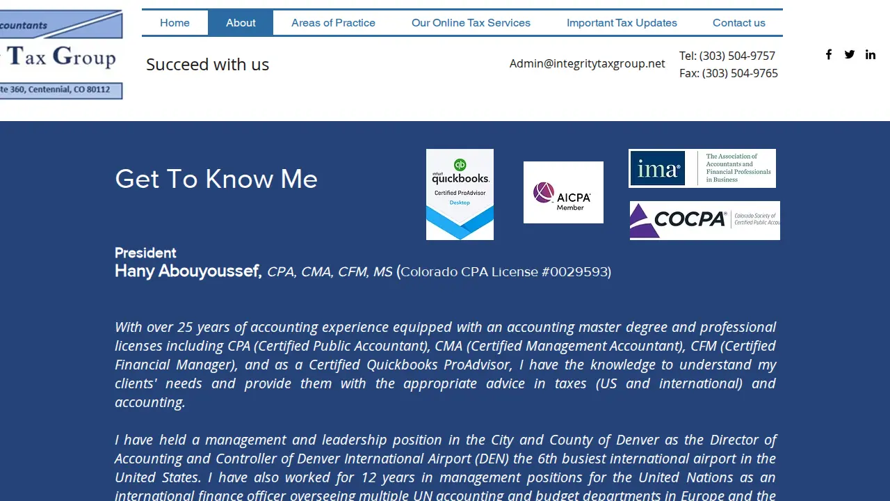 Integrity Tax Group page