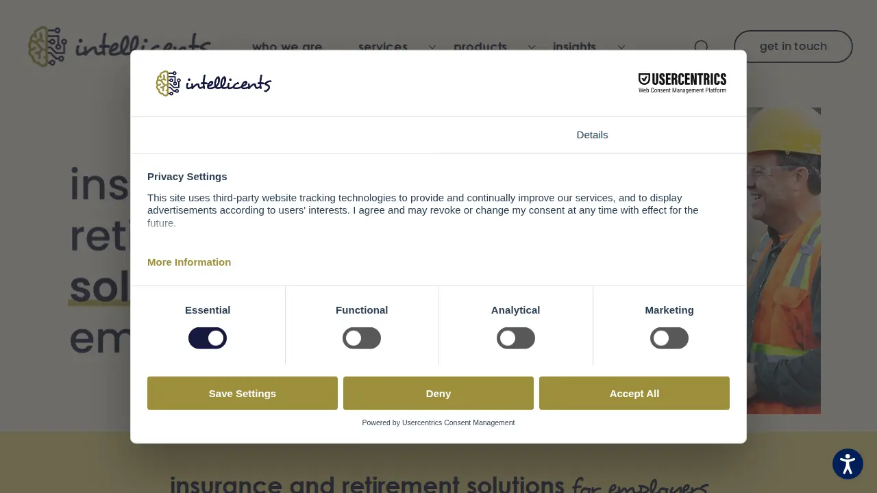 Intellicents page