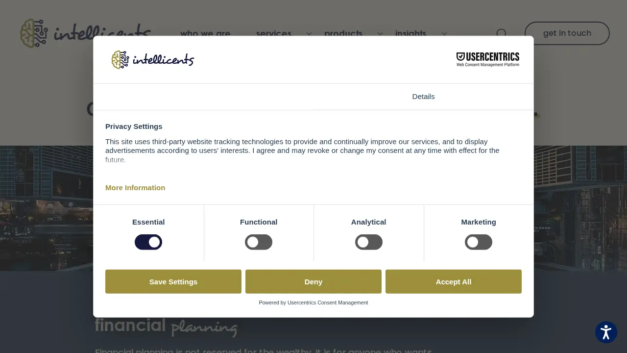 Intellicents page