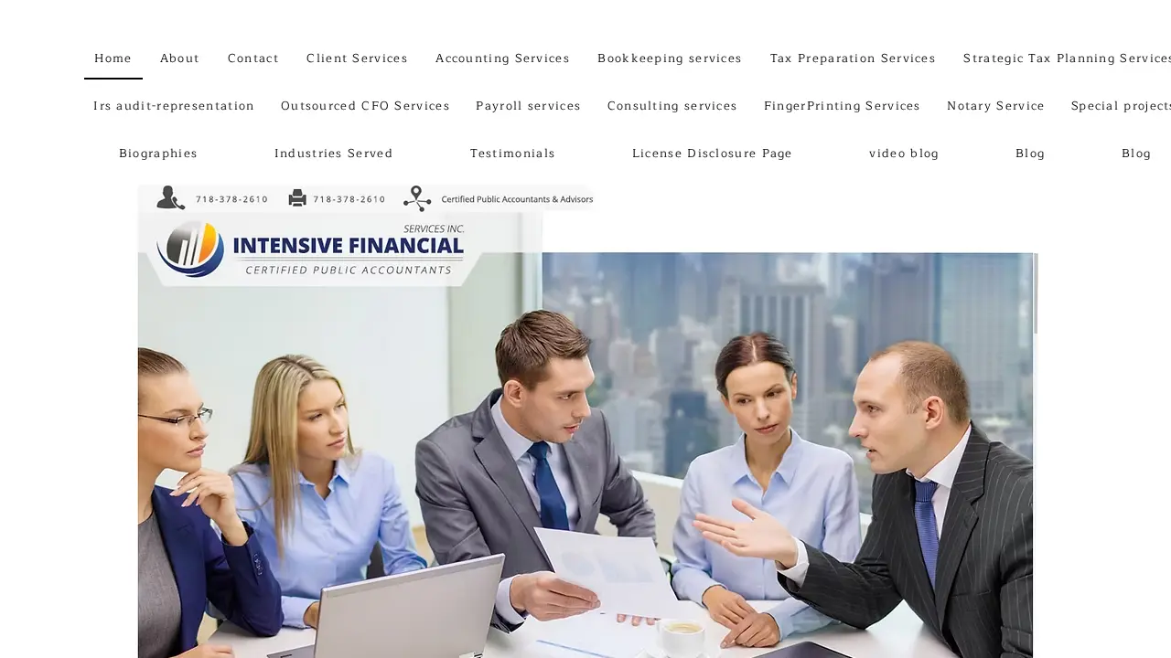 Intensive Financial Service lnc.CPA website