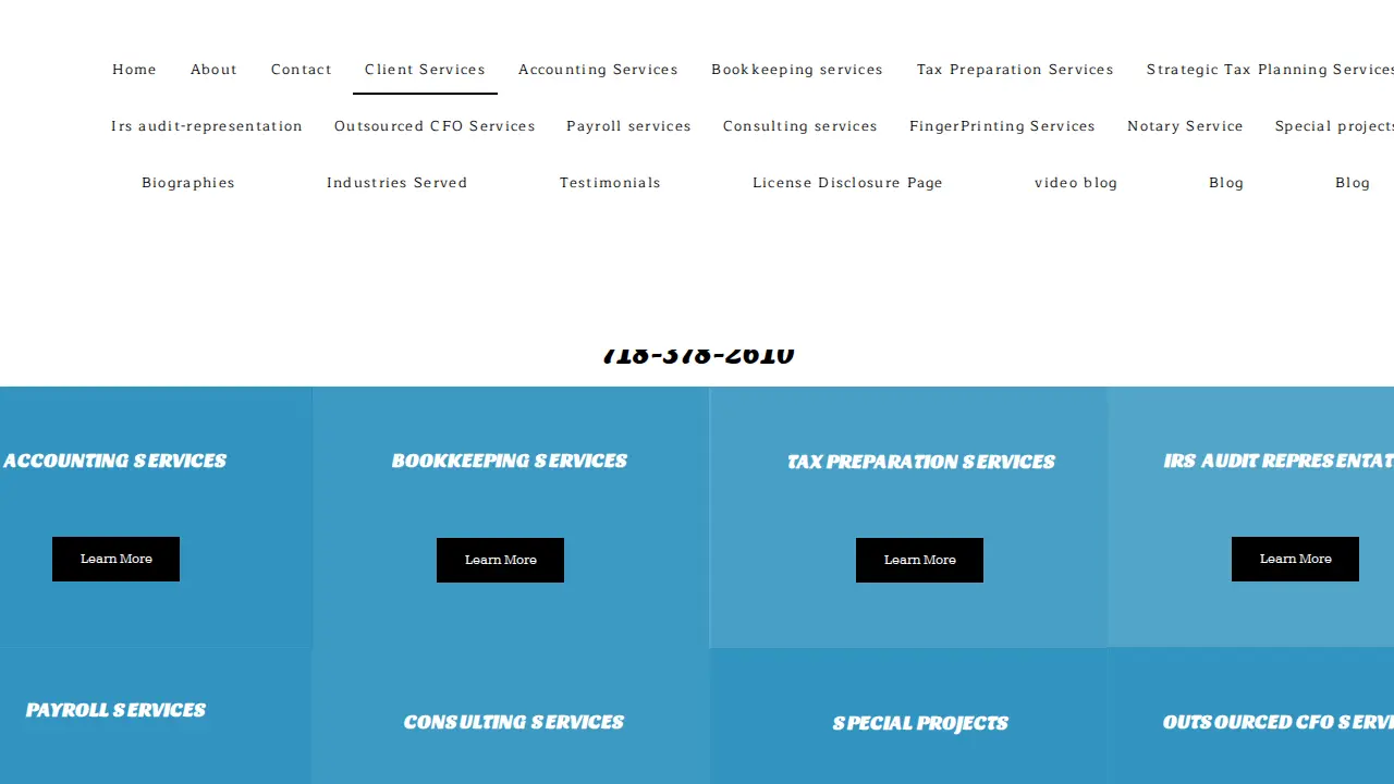 Intensive Financial Service lnc.CPA page