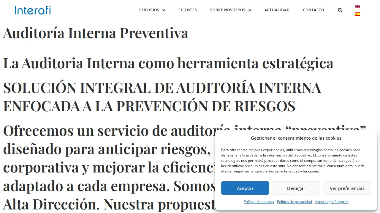 Internal Audit And Financial Control SL page
