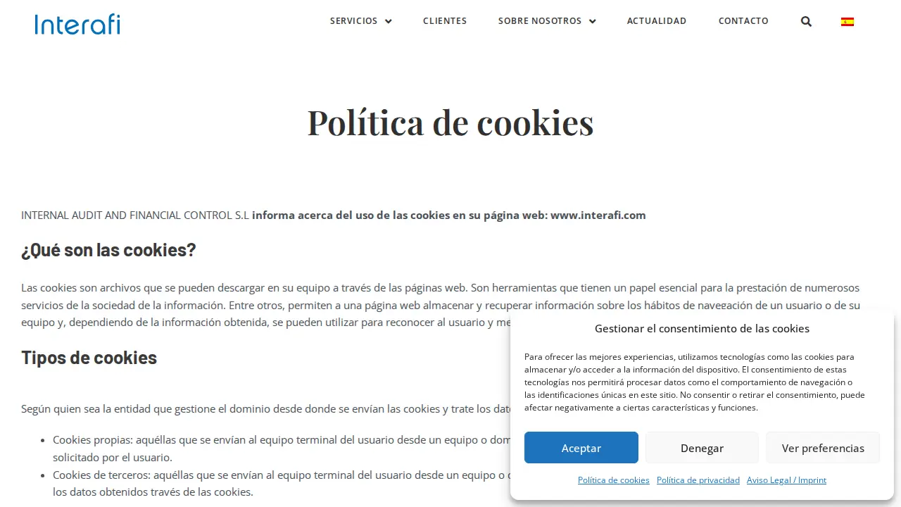 Internal Audit And Financial Control SL page