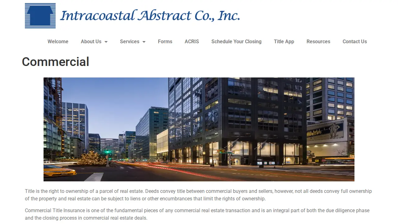 Intracoastal Abstract Co Inc page