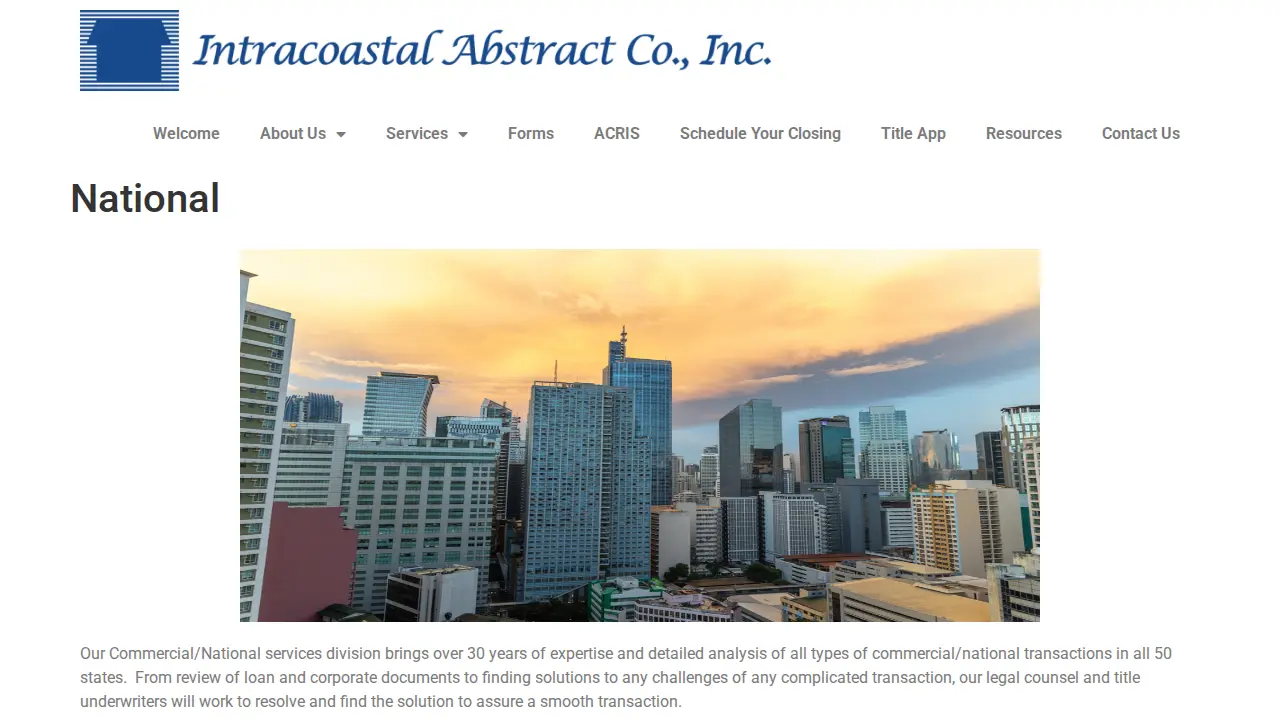 Intracoastal Abstract Co Inc page