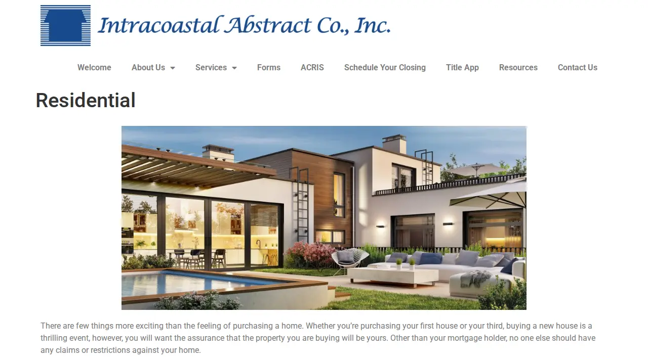 Intracoastal Abstract Co Inc page