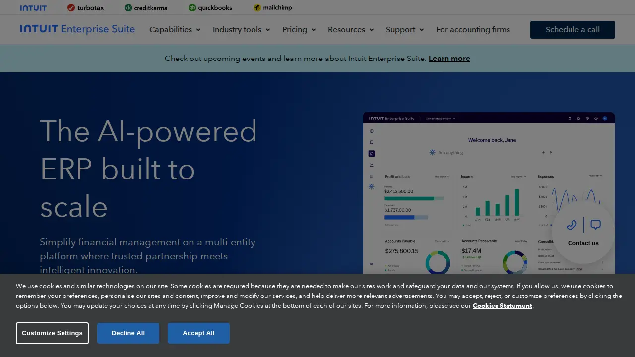 QuickBook Help Desk page