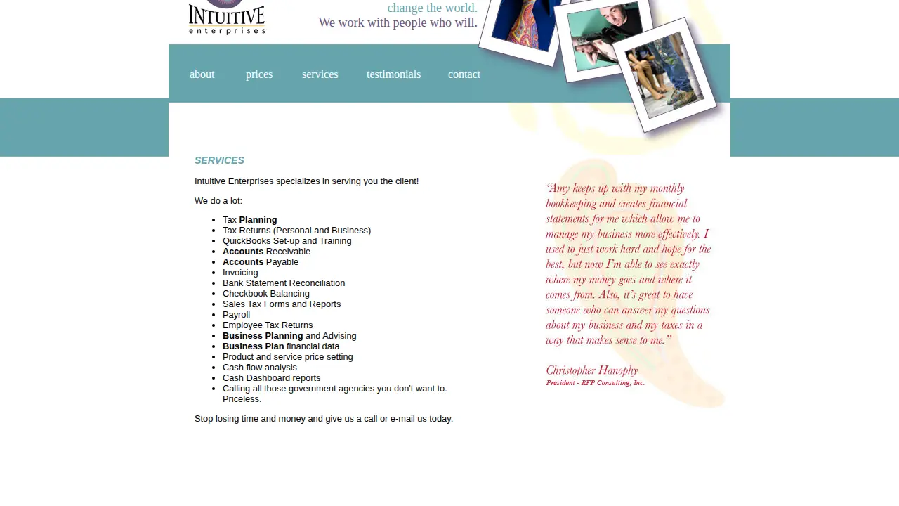 Intuitive Enterprises, Inc page