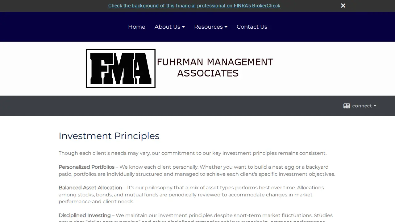 Fuhrman Management Associates page