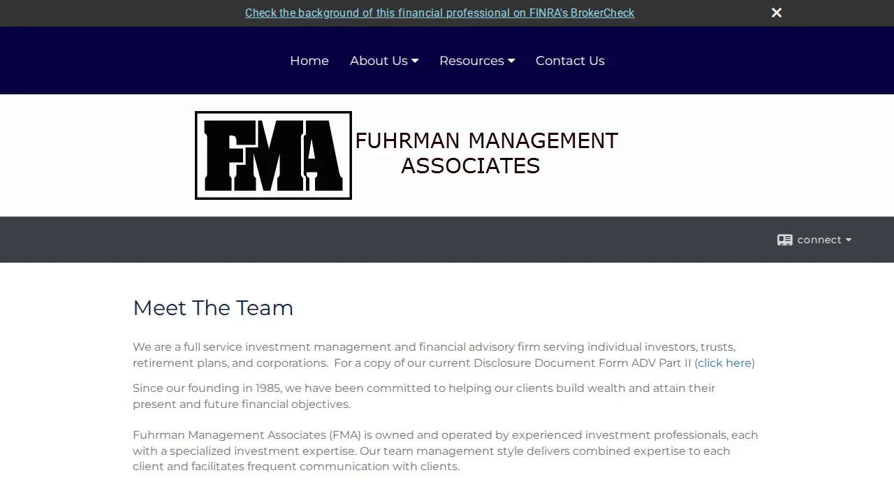 Fuhrman Management Associates page