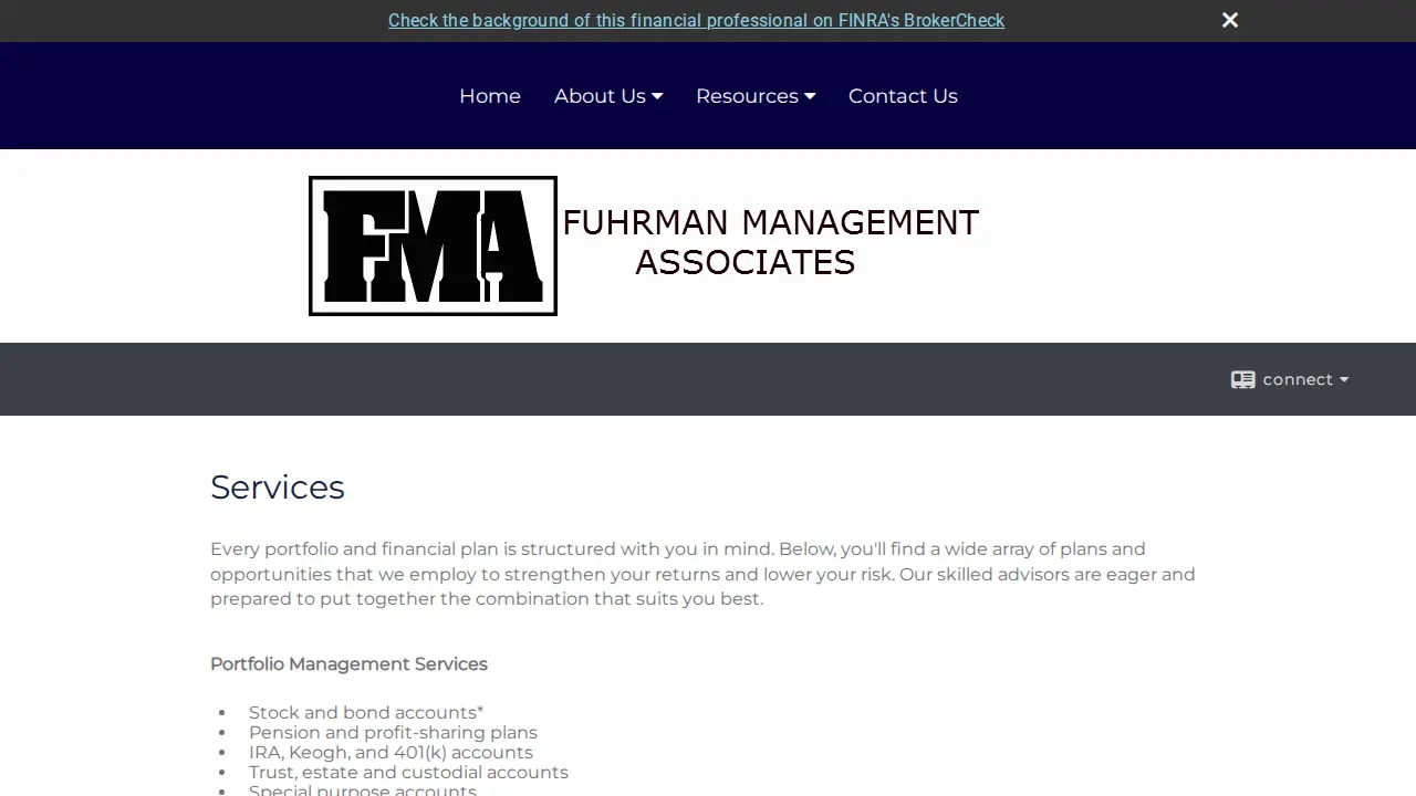 Fuhrman Management Associates page