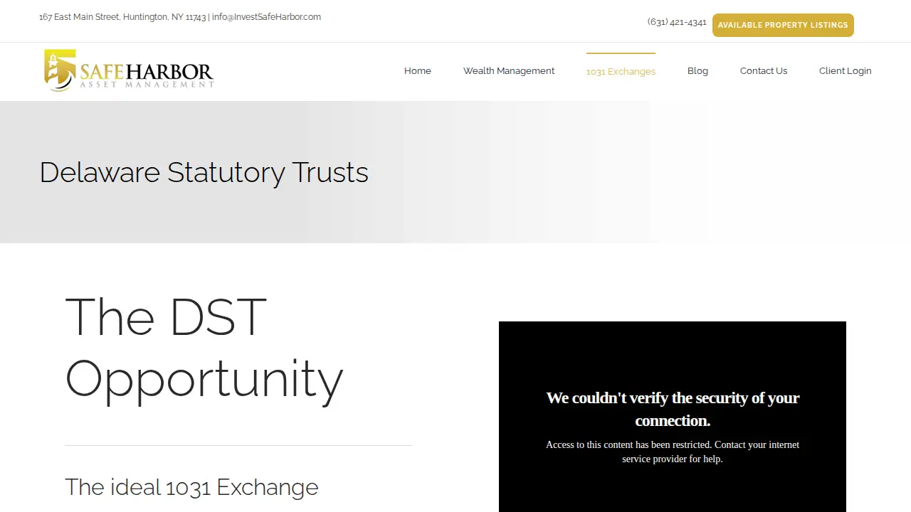 Safe Harbor Asset Management, Inc. page