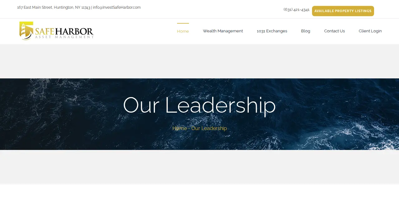 Safe Harbor Asset Management, Inc. page