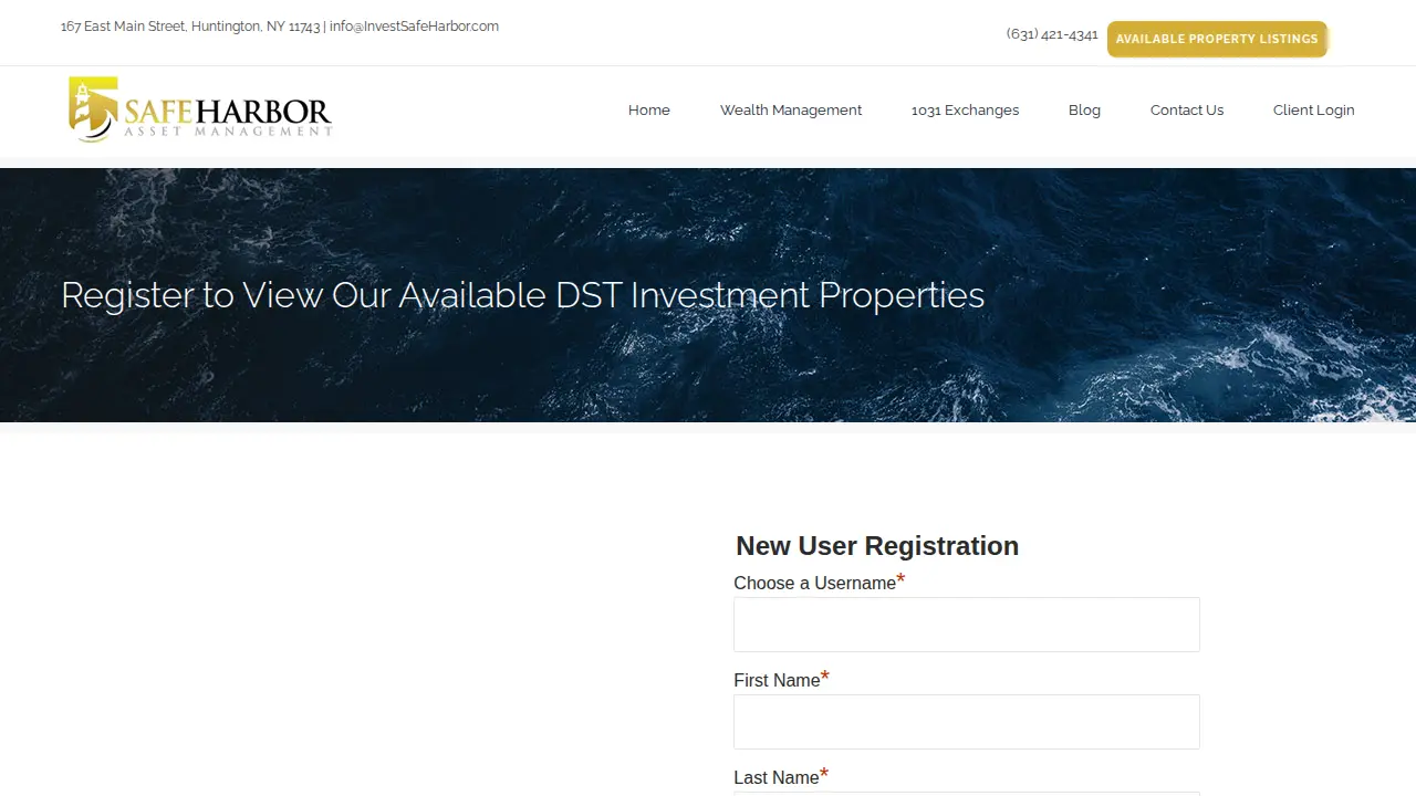 Safe Harbor Asset Management, Inc. page