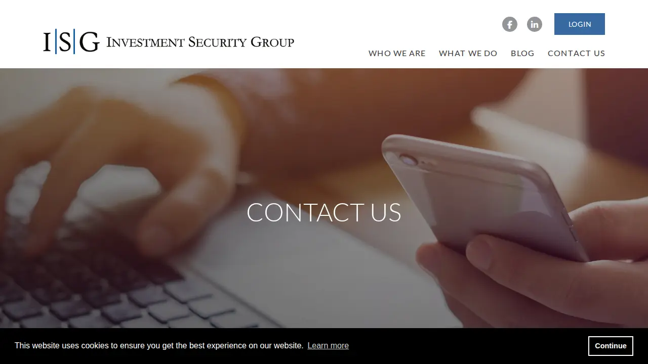 Investment Security Group page