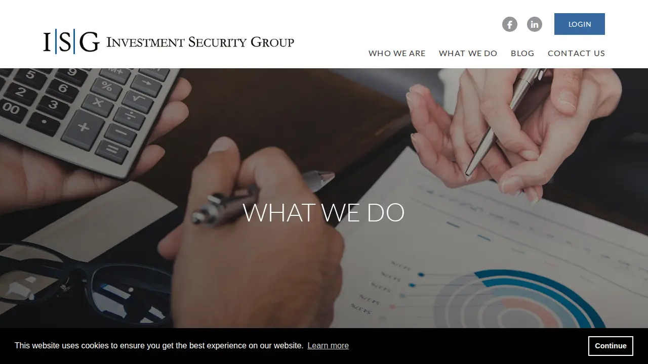 Investment Security Group page