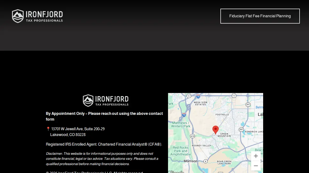 IronFjord Tax Professionals page