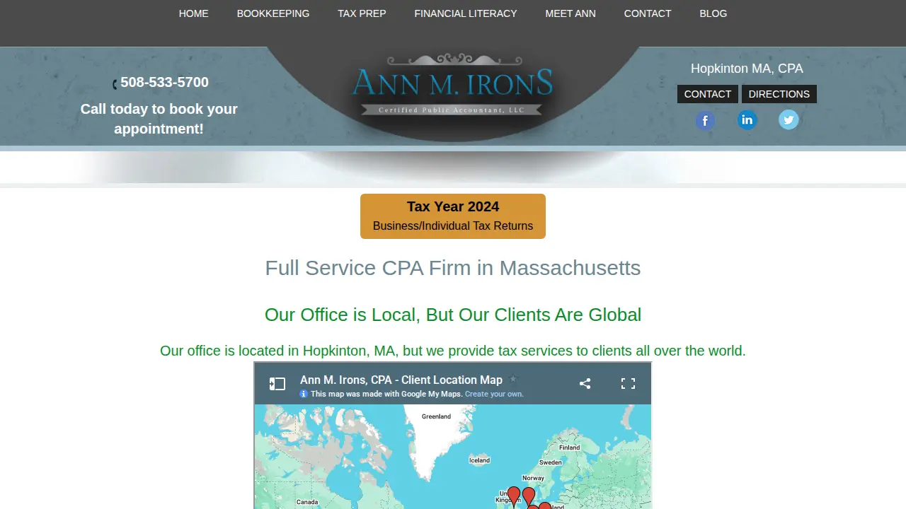 Ann M. Irons, CPA page