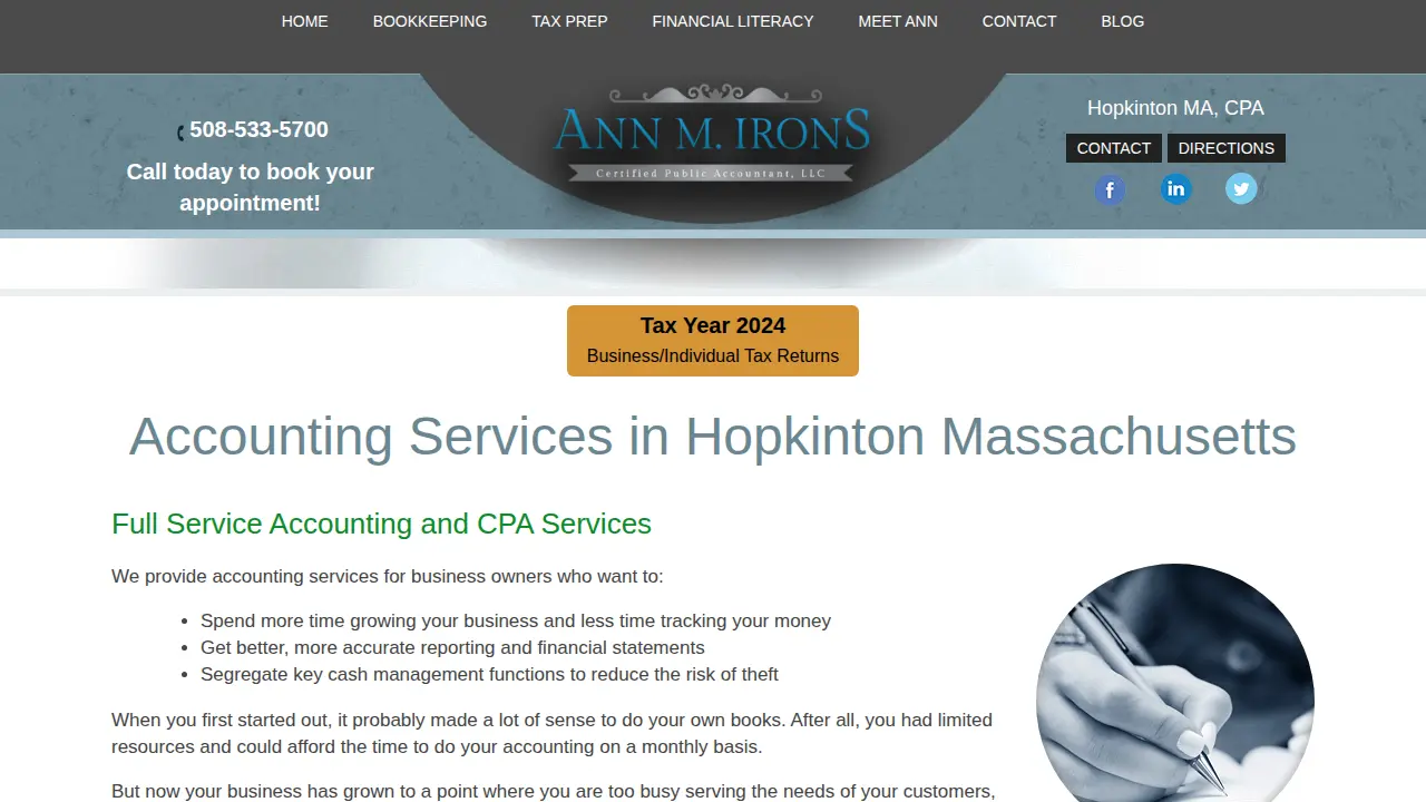 Ann M. Irons, CPA page