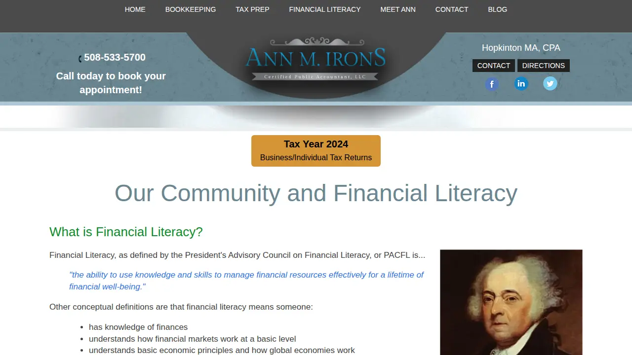 Ann M. Irons, CPA page