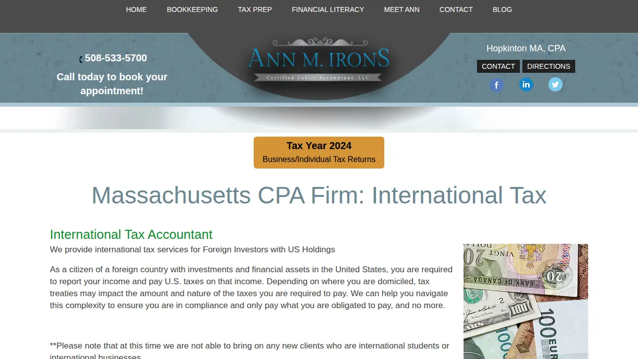 Ann M. Irons, CPA page