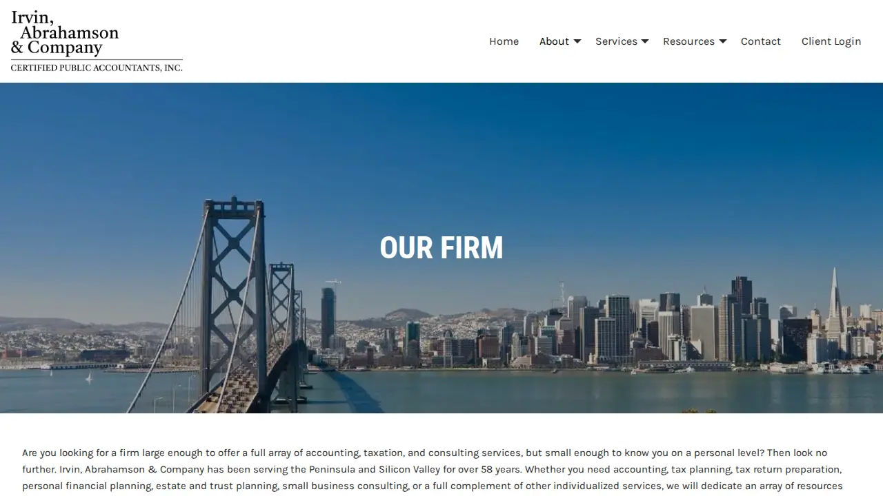 Irvin Abrahamson & Co page