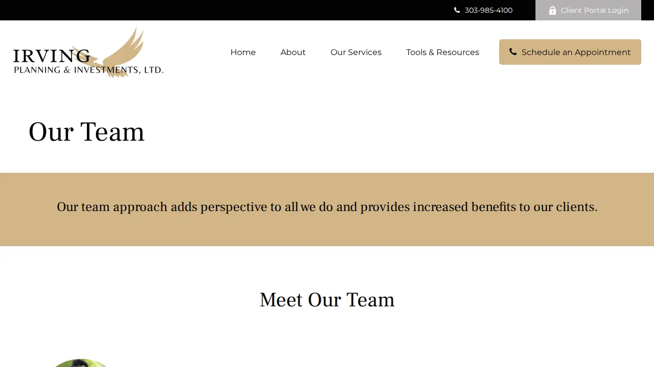 Irving Planning & Investments, Ltd. page