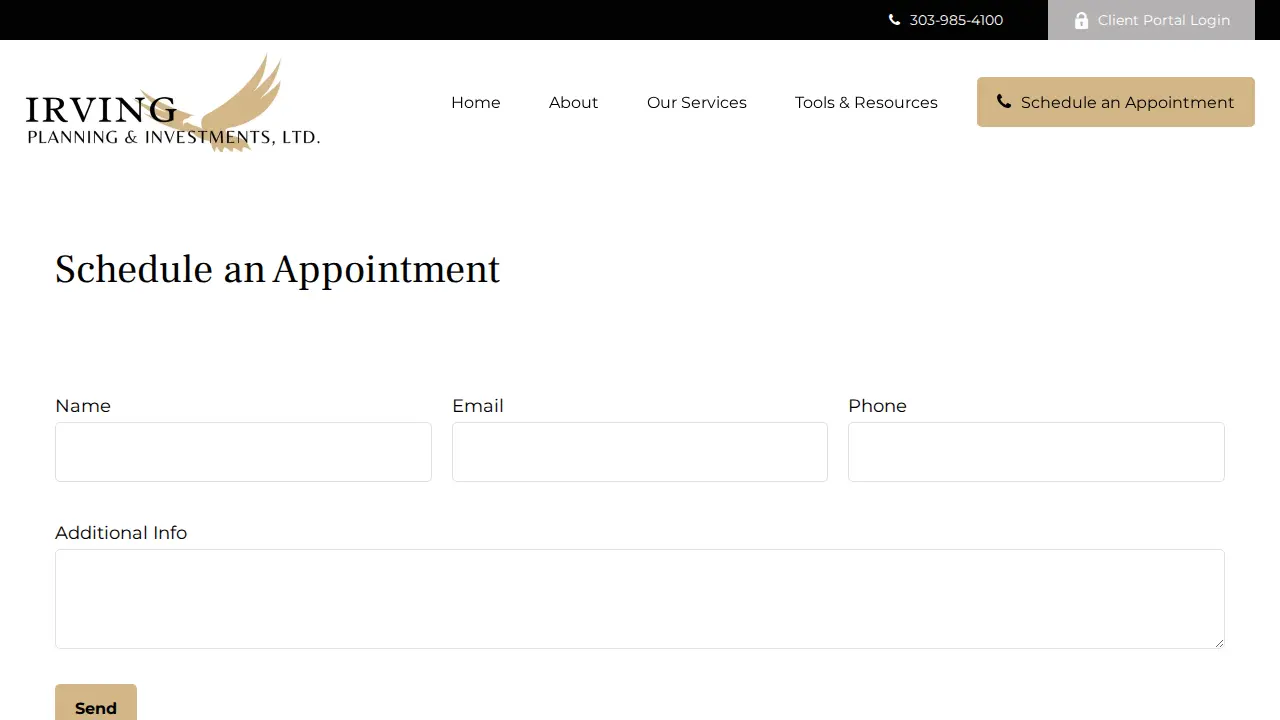 Irving Planning & Investments, Ltd. page